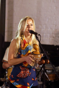 A lady singing at Sofar Sounds London